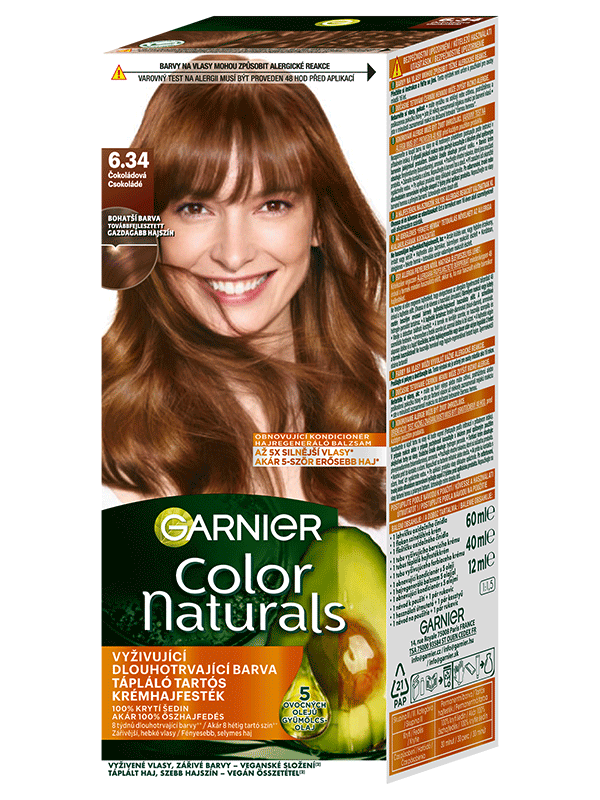 Color Naturals permanentná farba na vlasy 6.34 Čokoládová