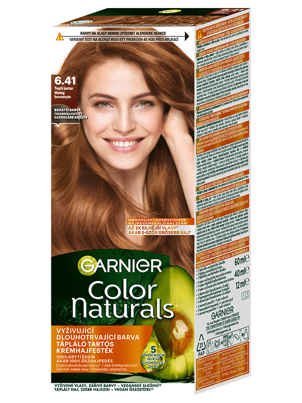 Color Naturals permanentná farba na vlasy 6.41 Teplá jantárová
