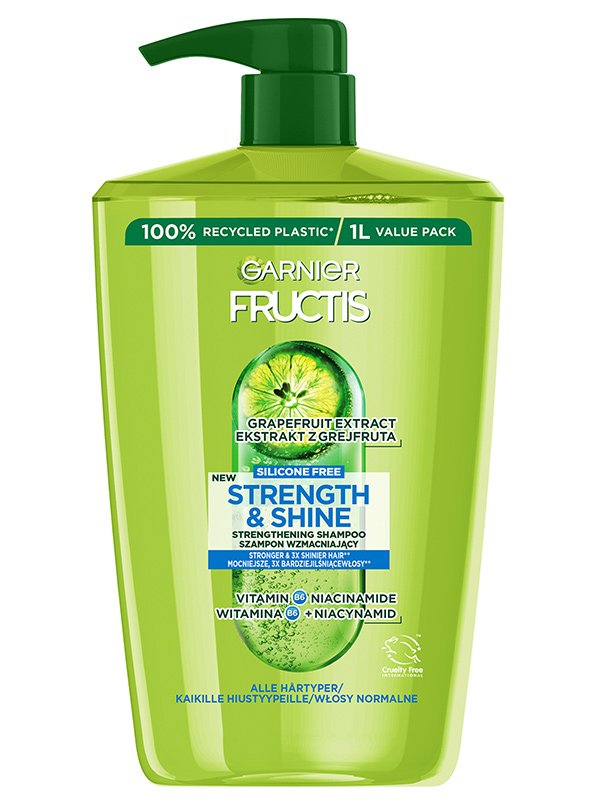 Fructis Strength & Shine posilňujúci šampón pre všetky typy vlasov bez lesku a sily 1000 ml