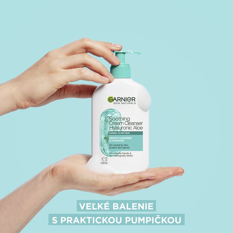 Skin Naturals upokojujúci čistiaci krém s kyselinou hyalurónovou a aloe vera - 4