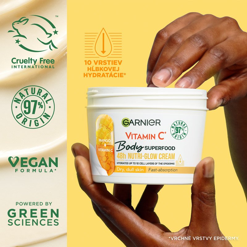 Garnier Body Food Glow Cream mango + vitamín C - 7