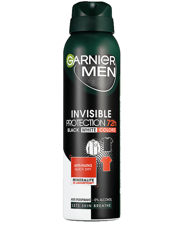 Invisible Black White Colors antiperspirant v spreji pre mužov s neviditeľným zložením