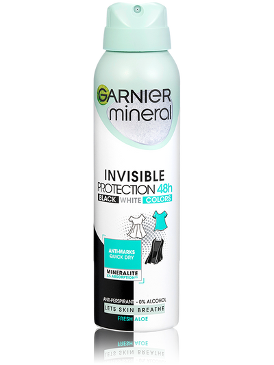 Quick Dry Invisible Black White Colors 48h Fresh Aloe antiperspirant v spreji