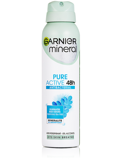 MINERAL Pure ACTIVE ANTIBACTERIAL 48h, antiperspirant v spreji