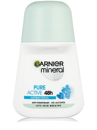 GARNIER MINERAL Pure ACTIVE ANTIBACTERIAL 48h, guľôčkový antiperspirant