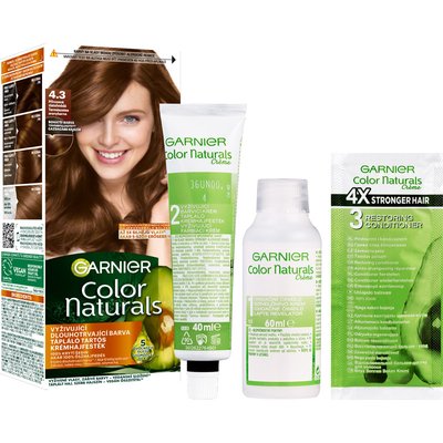 Color Naturals permanentná farba na vlasy 4.3 Prirodzená zlatohnedá balenie