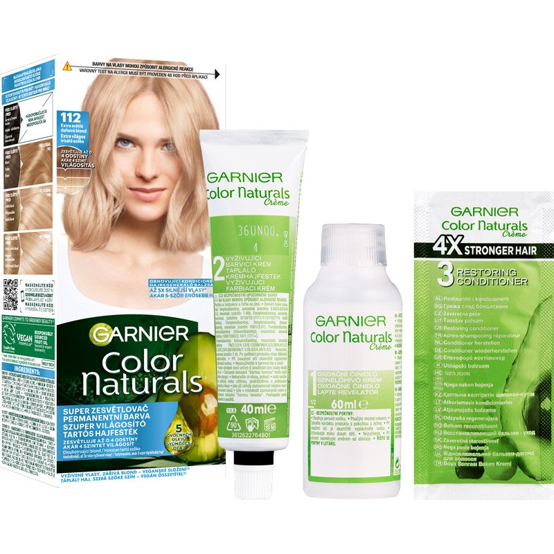 Color Naturals permanentná farba na vlasy 112 Extra svetlá dúhová blond balenie