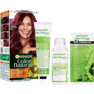 Color Naturals permanentná farba na vlasy 4.62 Čerešňová červená balenie