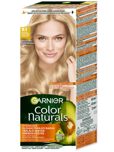 Color Naturals permanentná farba na vlasy - 9.1 veľmi svetlá blond popolavá