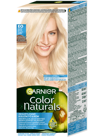 Color Naturals permanentná farba na vlasy - E0 super blond