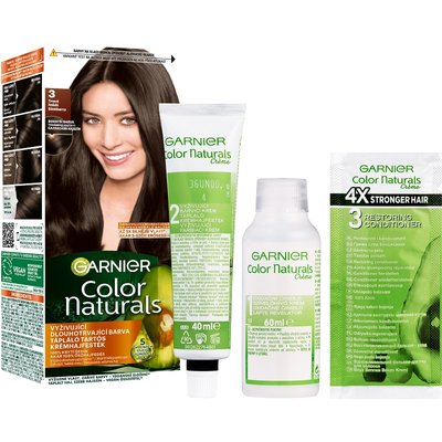 Color Naturals permanentná farba na vlasy - 3 tmavá hnedá - 2