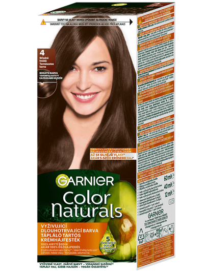 Color Naturals permanentná farba na vlasy - 4 stredná hnedá