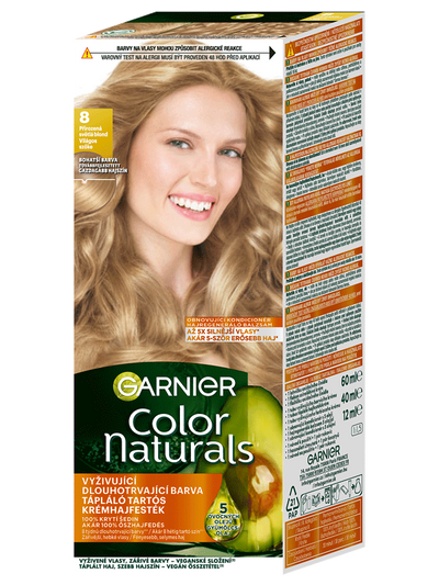 Color Naturals permanentná farba na vlasy - 8 svetlá blond
