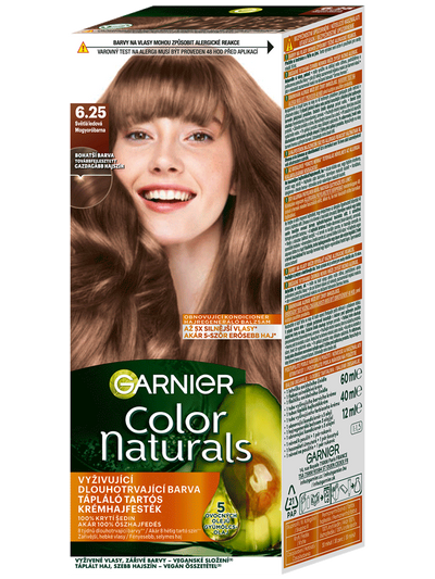 Color Naturals permanentná farba na vlasy - 6.25 svetlá ľadová mahagónová