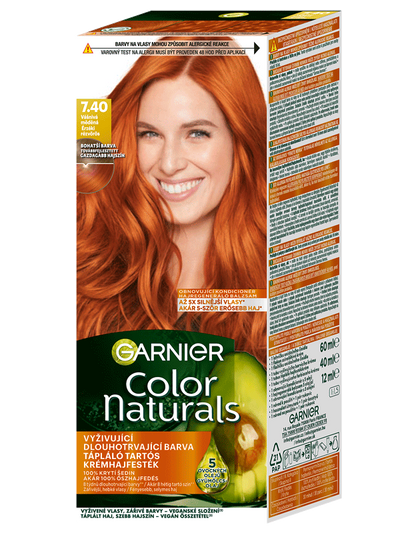 Color Naturals permanentná farba na vlasy - 7.40+ vášnivá medená