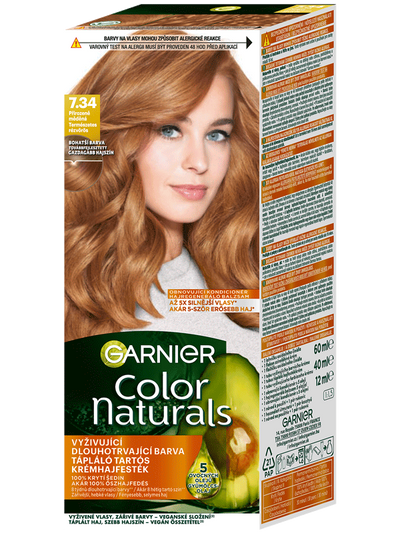 Color Naturals permanentná farba na vlasy - 7.34 prirodzene medená
