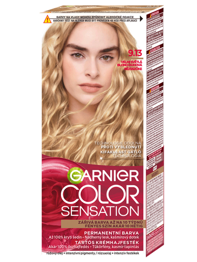 Color Sensation permanentná farba na vlasy - 9.13 veľmi svetlá blond dúhová