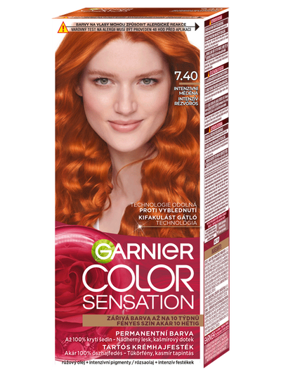 Color Sensation permanentná farba na vlasy - 7.40 intenzívna medená