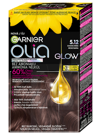 Olia Glow permanentná farba na vlasy 5.12 Dúhová hnedá