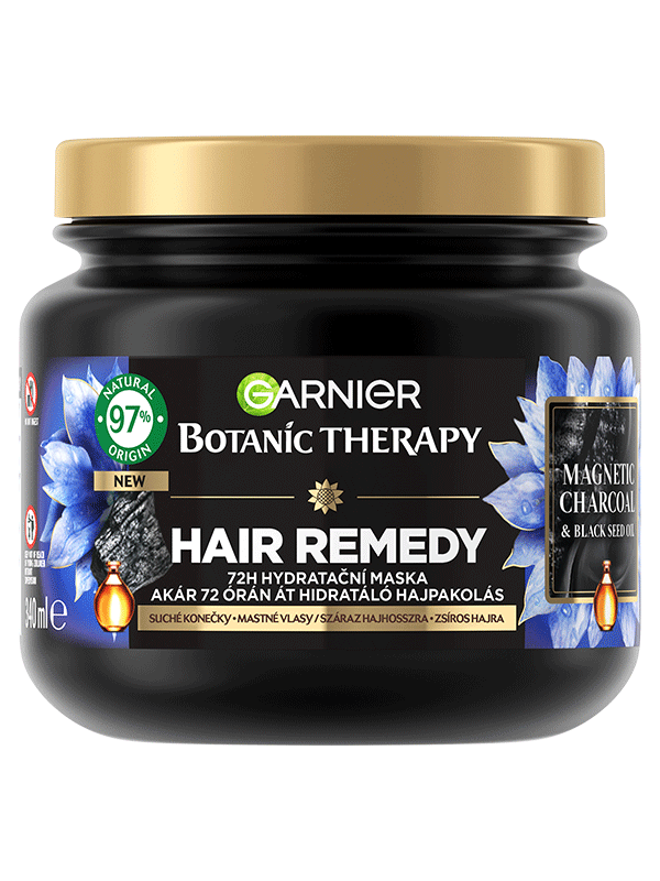 Botanic Therapy Hair Remedy Magnetic Charcoal hydratačná maska na mastné vlasy a suché končeky vlasov
