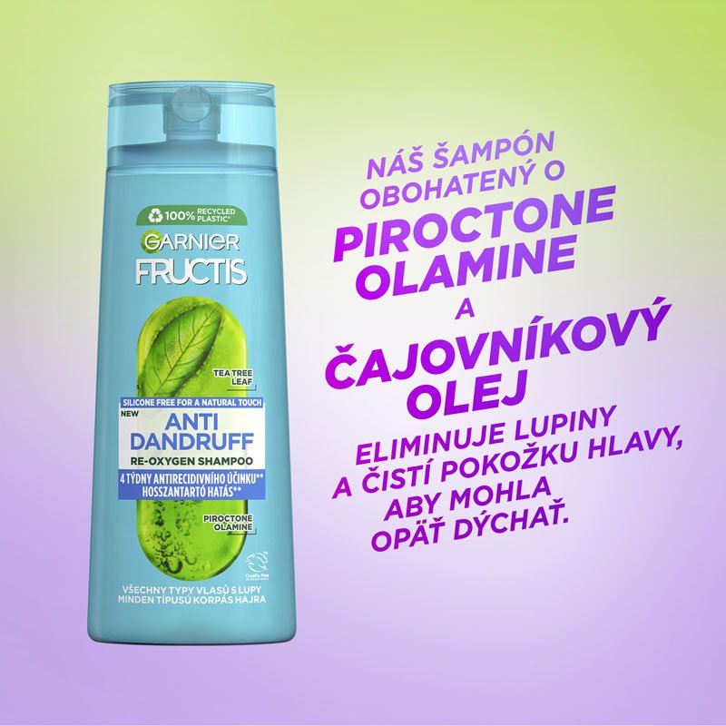 Fructis Anti Dandruff čistiaci šampón na všetky typy vlasov s lupinami - 2