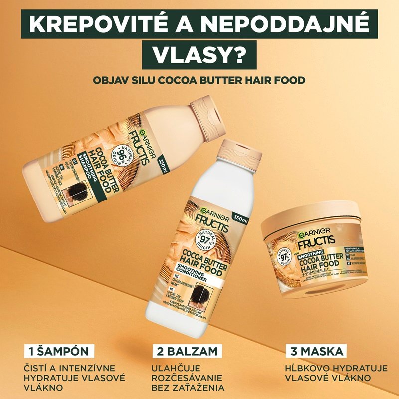 Fructis Hair Food Cocoa Butter uhladzujúci šampón - 6