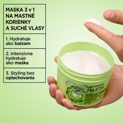 Fructis 3v1 Osviežujúca hydratačná maska na vlasy s kiwi - 7
