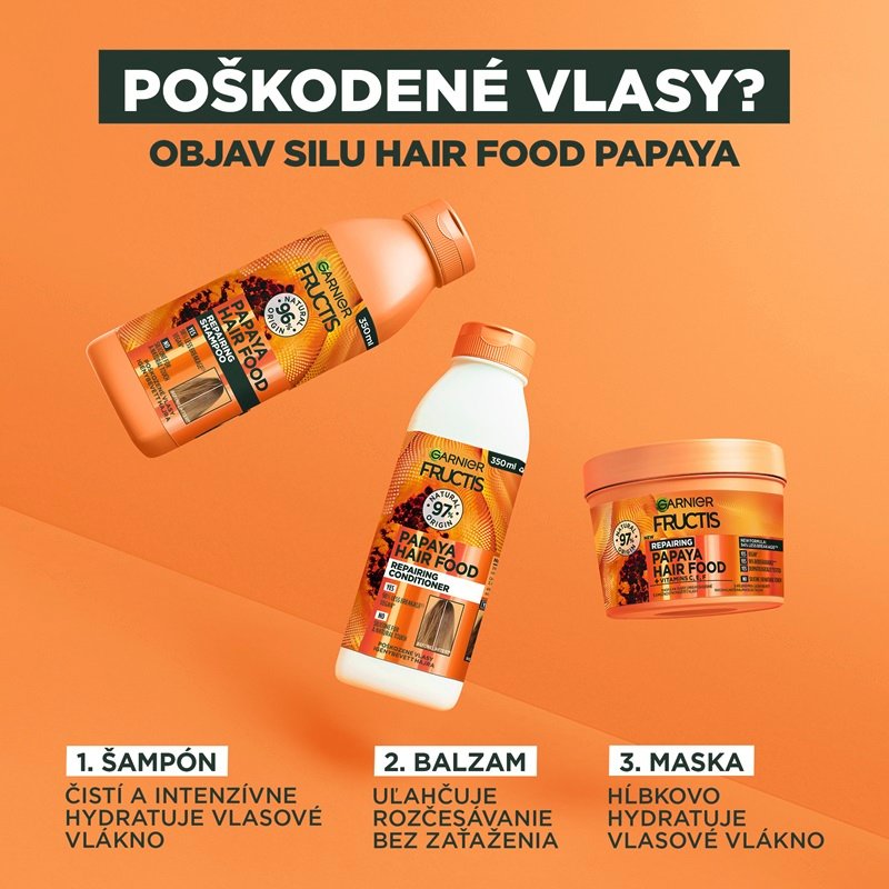 Garnier Fructis Hair Food Papaya Šampón - 6