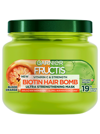Fructis Vitamin & Strength Ultra posilňujúca Biotin Hair Bomb maska na slabé vlasy