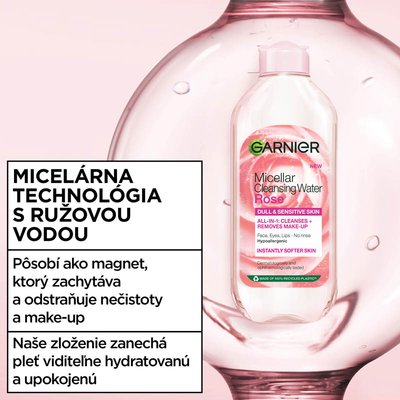 Skin Naturals rozjasňujúca micelárna voda s ružovou vodou, 400 ml - 3