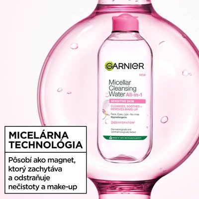 Skin Naturals micelárna voda 3 v 1 pre citlivú pleť 400 ml - 3