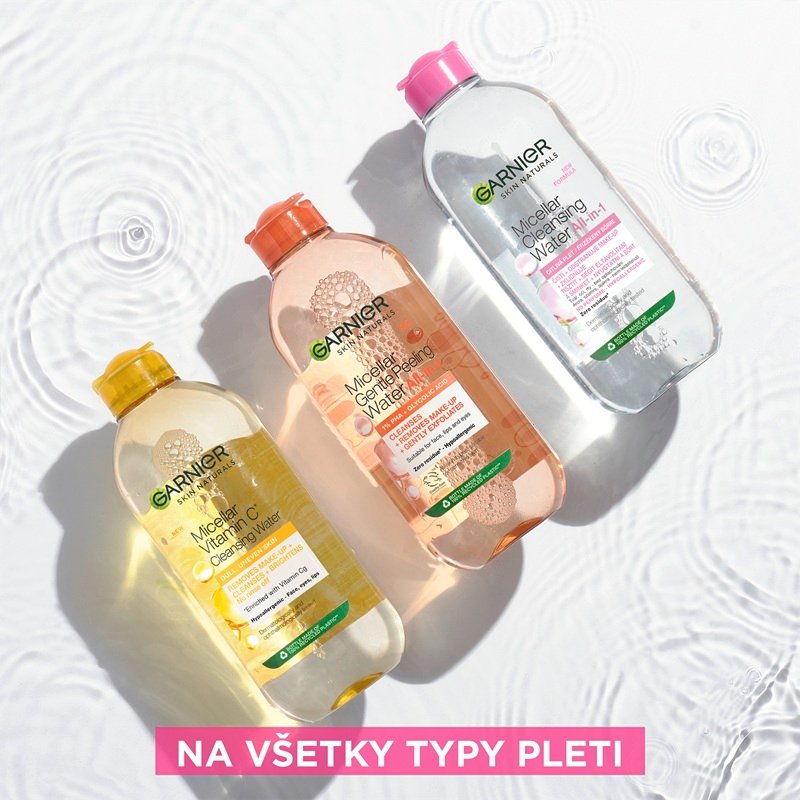 Skin Naturals micelárna voda 3 v 1 pre citlivú pleť 400 ml