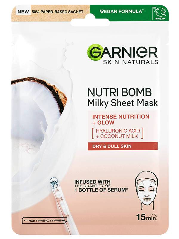 Nutri Bomb textilná pleťová maska s kokosovým mliekom