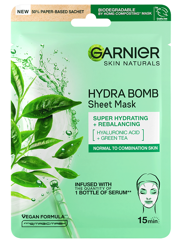 Hydra Bomb textilná maska so zeleným čajom