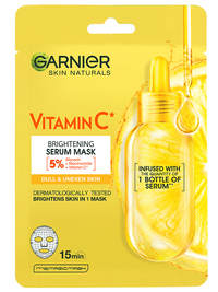 Textilná maska Garnier s vitamínom C na rozjasnene pleti