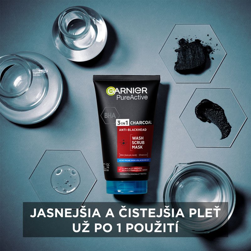 Skin Naturals Pure Active 3v1 maska s aktívnym uhlím proti čiernym bodkám - 4