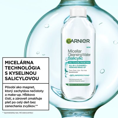 Garnier Micelárna čistiaca voda s kyselinou salicylovou - 3