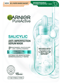 Garnier Pure Active Salicylic textilná sérum maska proti nedokonalostiam pleti