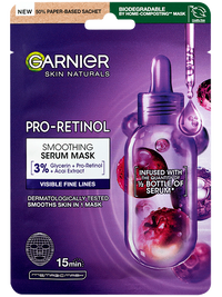 Garnier Skin Naturals Pro-retinol vyhladzujúca textilná maska so sérom - 1
