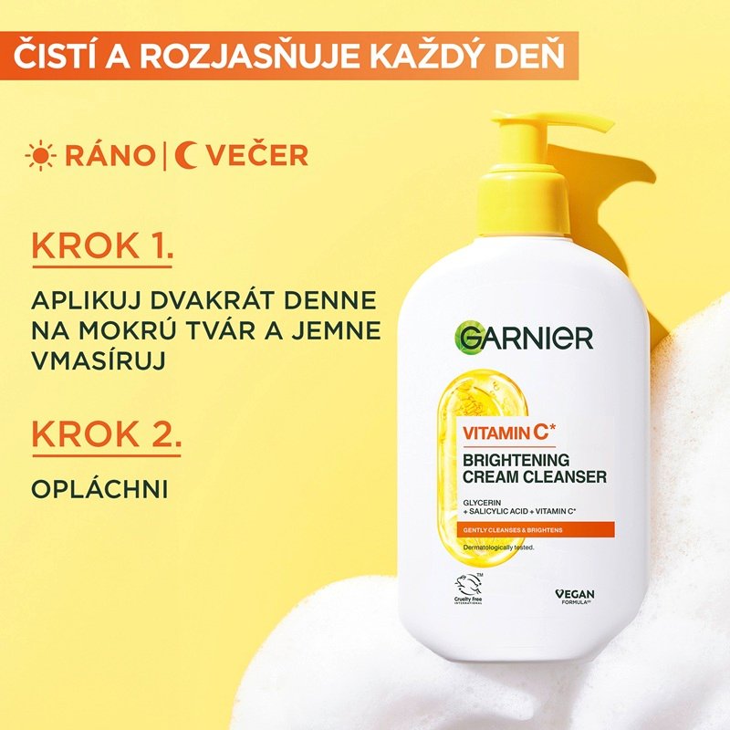 Skin Naturals rozjasňujúci čistiaci krém s vitamínom C - 5