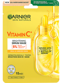 Textilná maska Garnier s vitamínom C na rozjasnene pleti