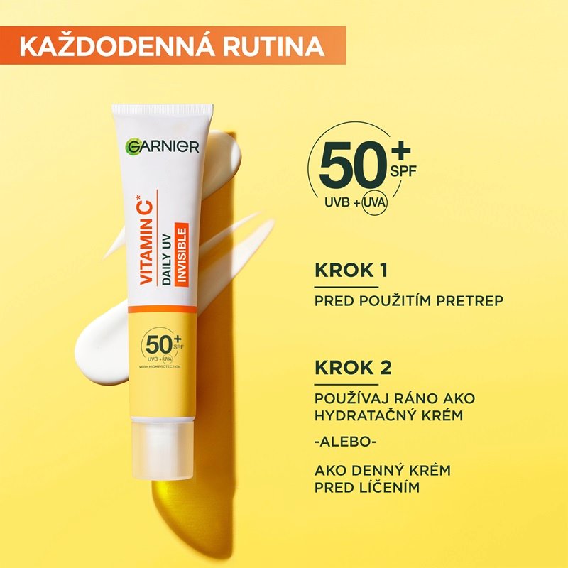 Skin Naturals Vitamin C denný rozjasňujúci UV fluid SPF 50+ invisible - 7
