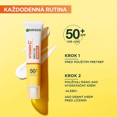 Skin Naturals Vitamin C denný rozjasňujúci UV fluid SPF 50+ invisible - 7