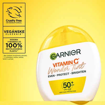 Garnier Vitamin C Wonder Tint SPF 50+, odtieň Light - 11