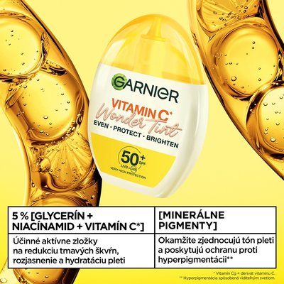 Garnier Vitamin C Wonder Tint SPF 50+, odtieň Light - 4