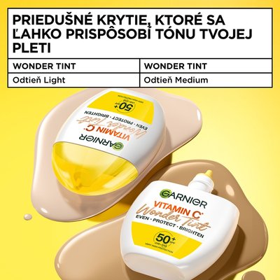 Garnier Vitamin C Wonder Tint SPF 50+, odtieň Medium - 10