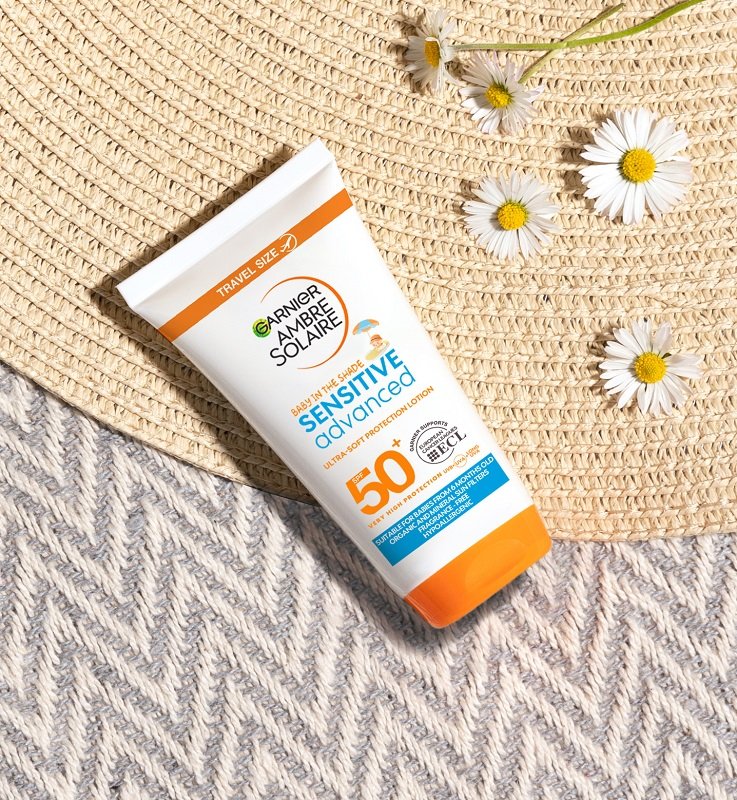 Sensitive Advanced opaľovacie mlieko pre deti SPF 50+ travel size