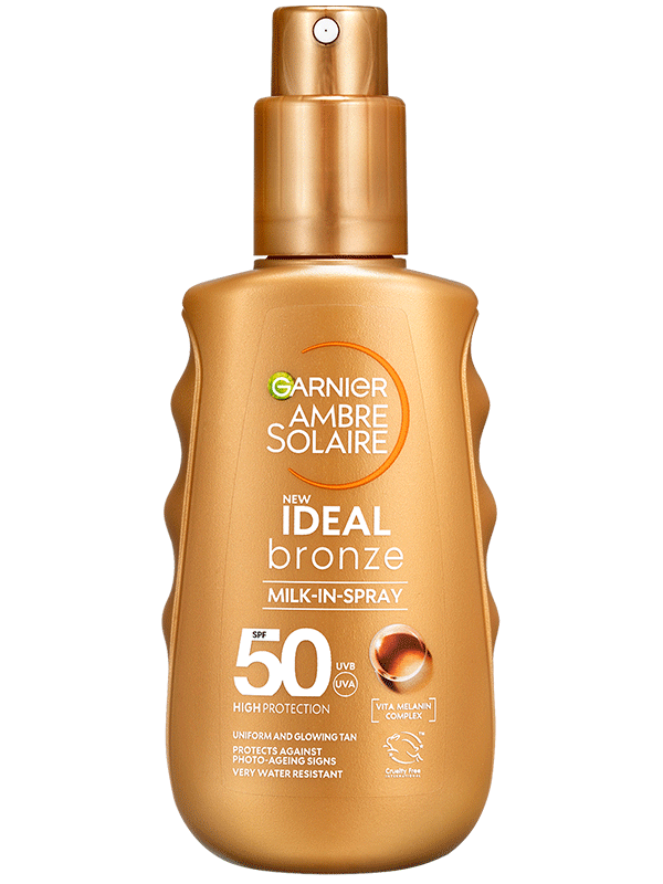 Ambre Solaire Ideal Bronze opaľovacie telové mlieko v spreji SPF 50