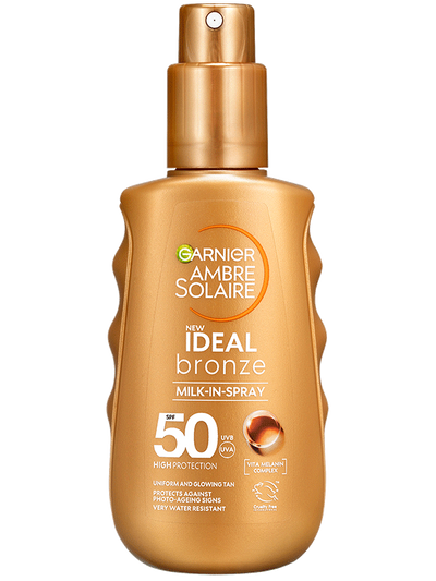 Ambre Solaire Ideal Bronze opaľovacie telové mlieko v spreji SPF 50