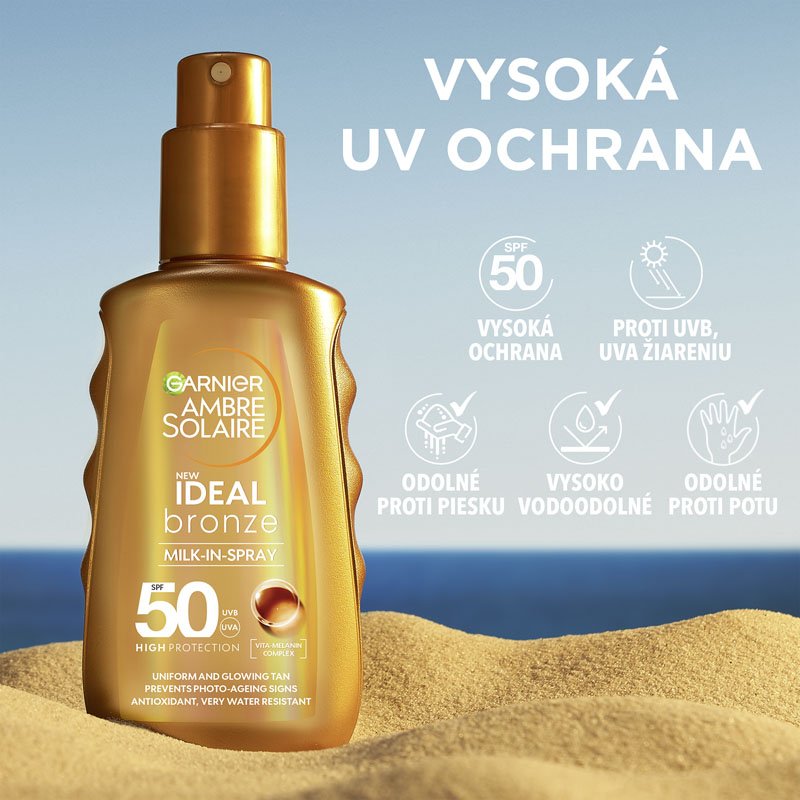 Ambre Solaire Ideal Bronze opaľovacie telové mlieko v spreji SPF 50 - 4